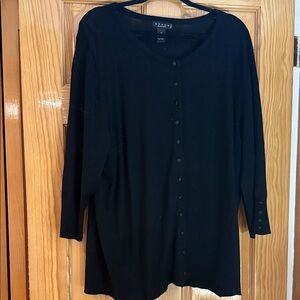 Grace Black Button-Down Women's Shirt